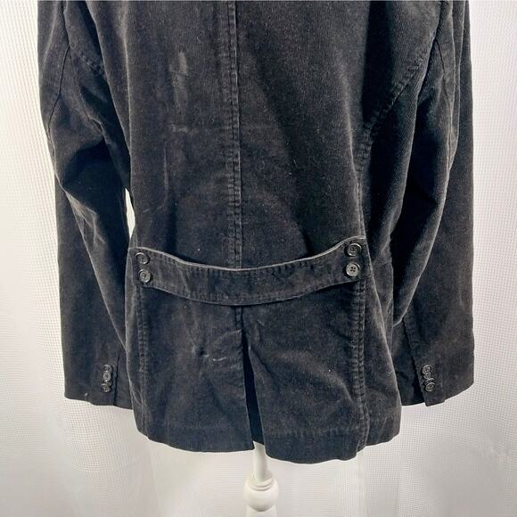 LANDS' END! ESPRESSO BROWN FINE WALE CORDUROY UTILITY STYLE JACKET BLAZER! SZ 16 - Picture 10 of 13